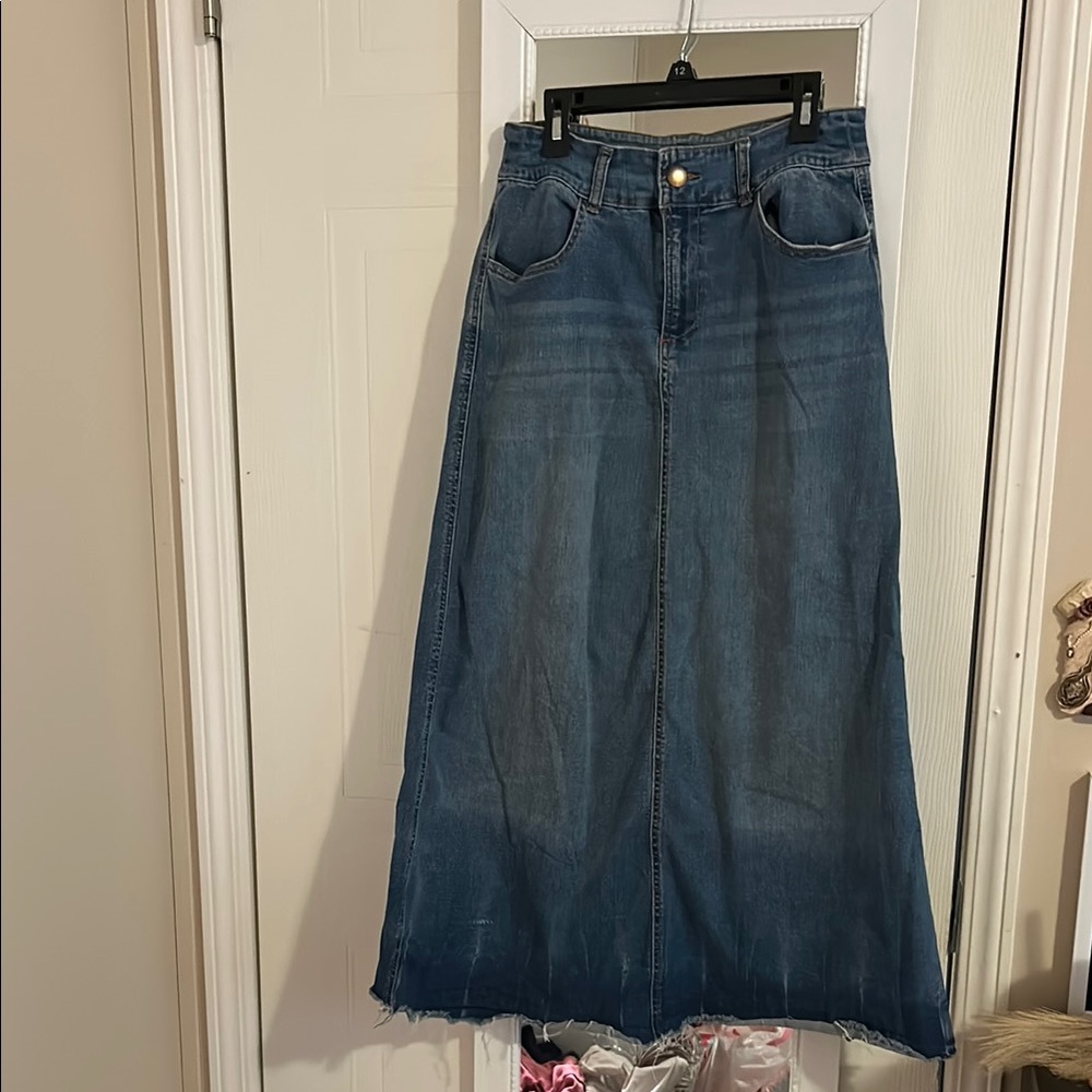 Denim Maxi Skirt